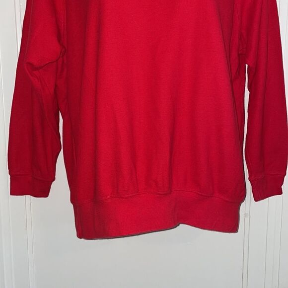 Vtg 80s Gloria Vanderbilt red cotton knit long sleeved top - Picture 5 of 9